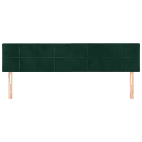 Uzglavlja tamnozelena 160x5x78/88 cm baršunasta - Tamnozelena 160 cm Nisko Cijena