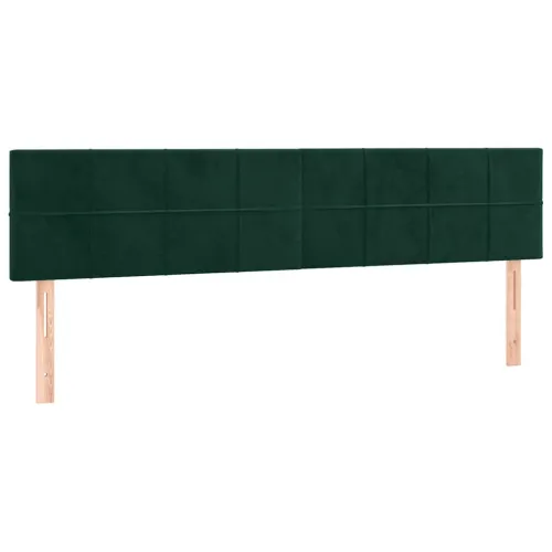 Uzglavlja tamnozelena 160x5x78/88 cm baršunasta - Tamnozelena 160 cm Nisko Cijena