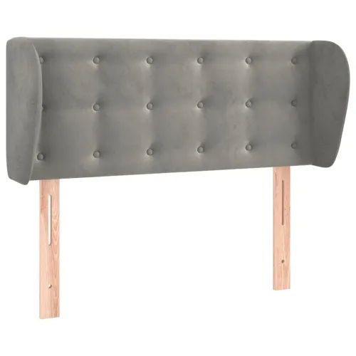 Uzglavlje s ušima svjetlosivo 83x23x78/88 cm baršunasto - Svjetlosiva 83 x 23 x 78/88 cm Cijena