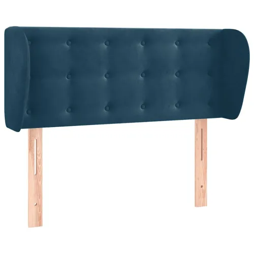 Uzglavlje s ušima tamnoplavo 93x23x78/88 cm baršunasto - Tamno plava 93 x 23 x 78/88 cm Cijena