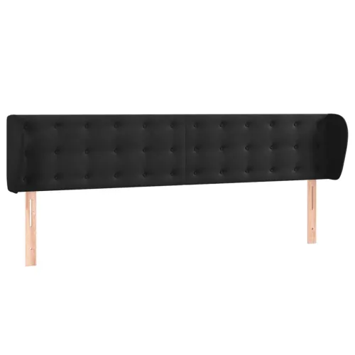 Uzglavlje s ušima crno 163x23x78/88 cm baršunasto - Crna 163 x 23 x 78/88 cm Cijena
