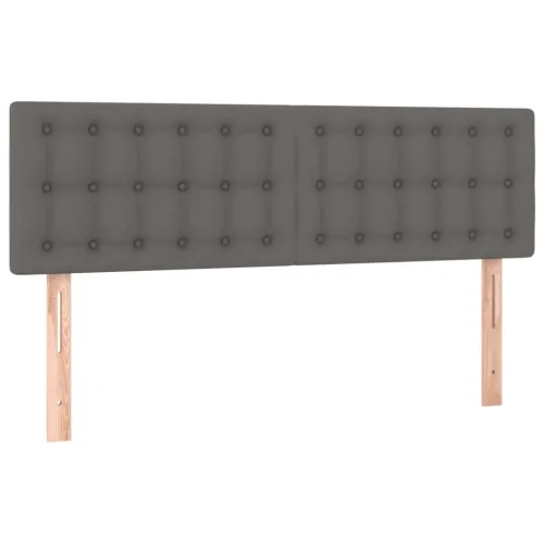 Uzglavlja siva 144x5x78/88 cm od umjetne kože - Siva 144 cm Nisko Cijena