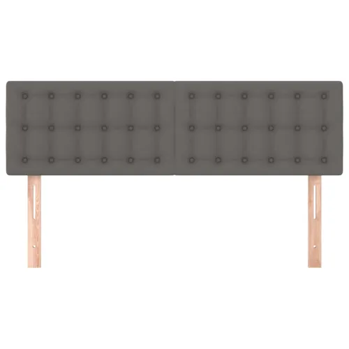 Uzglavlja siva 144x5x78/88 cm od umjetne kože - Siva 144 cm Nisko Cijena
