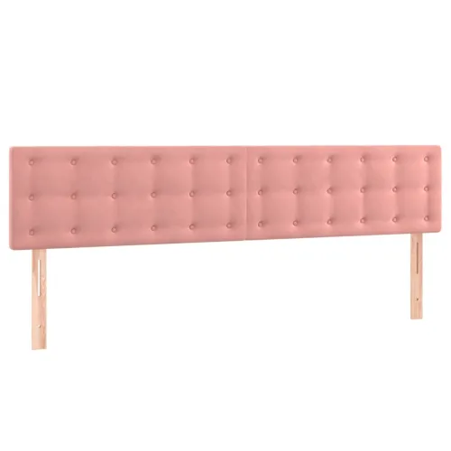 Uzglavlja ružičasta 180x5x78/88 cm baršunasta - Ružičasta 180 cm Nisko Cijena