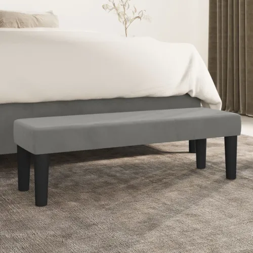 Klupa svjetlosivi 100x30x30 cm baršunasti - Svjetlosiva 100 x 30 x 30 cm Cijena