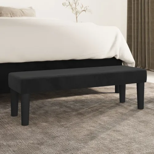Klupa crnai 100x30x30 cm baršunasti - Crna 100 x 30 x 30 cm Cijena