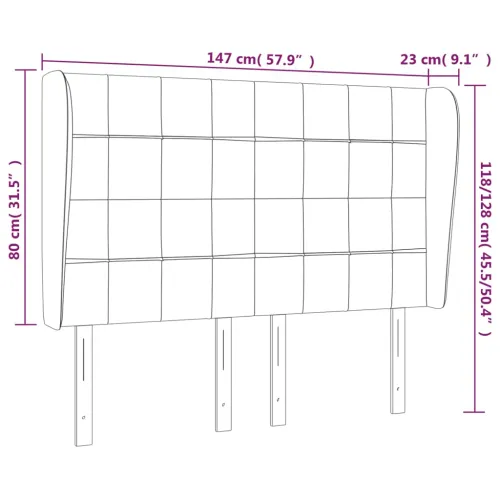 Uzglavlje s ušima svjetlosivo 147x23x118/128 cm baršunasto - Svjetlosiva 147 x 23 x 118/128 cm Cijena