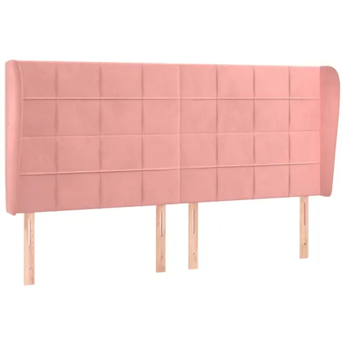 Uzglavlje s ušima ružičasto 163x23x118/128 cm baršunasto - Ružičasta 163 x 23 x 118/128 cm Cijena
