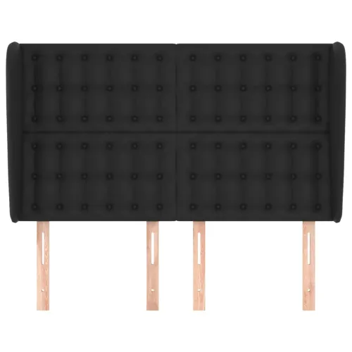 Uzglavlje s ušima crno 147x23x118/128 cm od umjetne kože - Crna 147 x 23 x 118/128 cm Cijena