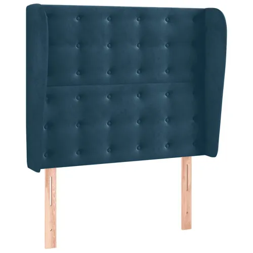 Uzglavlje s ušima tamnoplavo 83 x 23 x 118/128 cm baršunasto - Tamno plava 83 x 23 x 118/128 cm Cijena