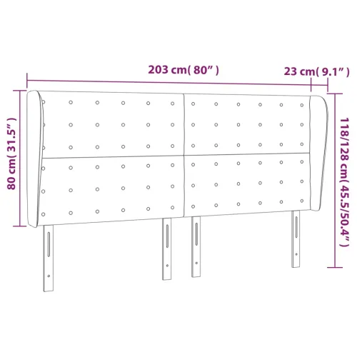 Uzglavlje s ušima svjetlosivo 203x23x118/128 cm baršunasto - Svjetlosiva 203 x 23 x 118/128 cm Cijena