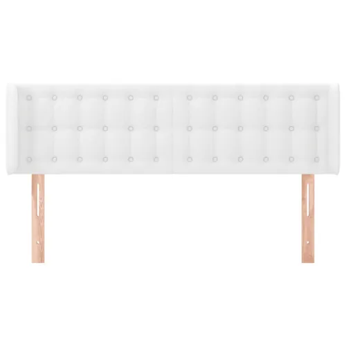 Uzglavlje s ušima bijelo 147x16x78/88 cm od umjetne kože - Bijela 147 x 16 x 78/88 cm Cijena
