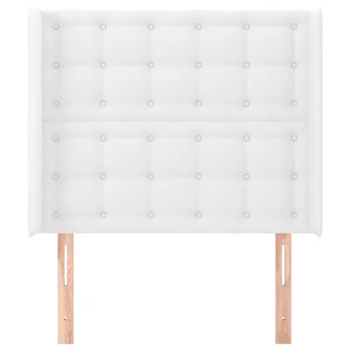 Uzglavlje s ušima bijelo 103x16x118/128 cm od umjetne kože - Bijela 103 x 16 x 118/128 cm Cijena