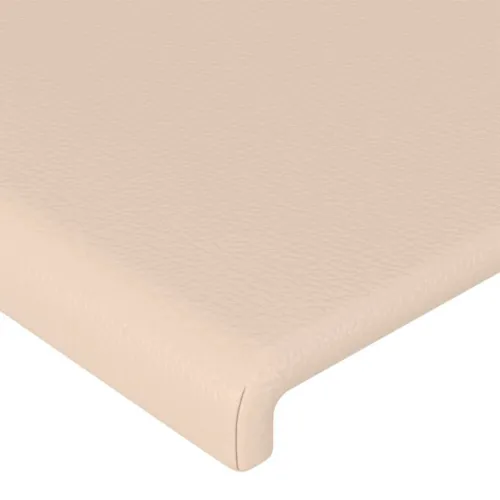 Okvir za krevet s uzglavljem cappuccino 90x190 cm umjetna koža - Boja cappuccina 90 x 190 cm Gladak dizajn Cijena