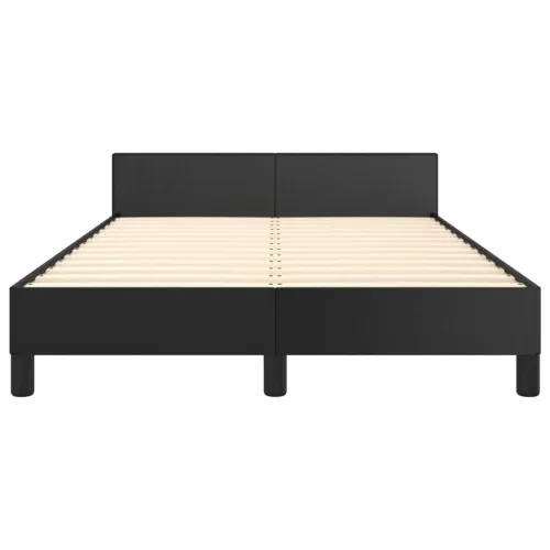 Okvir za krevet s uzglavljem crni 120 x 200 cm od umjetne kože - Crna 120 x 200 cm Obično s čavlima Cijena