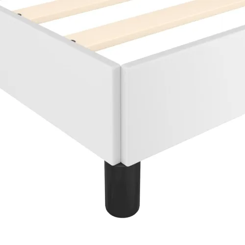 Okvir za krevet s uzglavljem bijeli 120x200 cm od umjetne kože - Bijela 120 x 200 cm Obično s čavlima Cijena