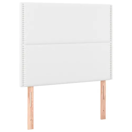 Okvir za krevet s uzglavljem bijeli 120x200 cm od umjetne kože - Bijela 120 x 200 cm Obično s čavlima Cijena