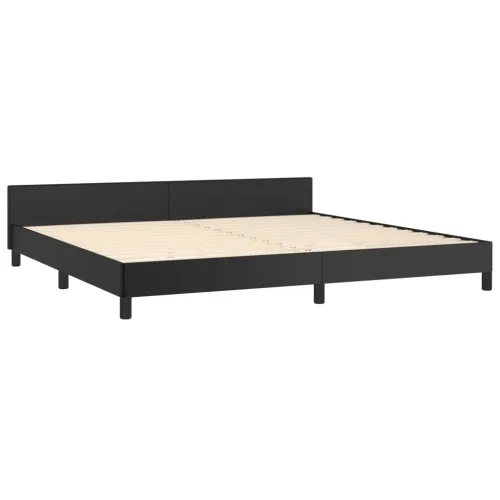 Okvir za krevet s uzglavljem crni 200x200 cm od umjetne kože - Crna 200 x 200 cm Obično s čavlima Cijena