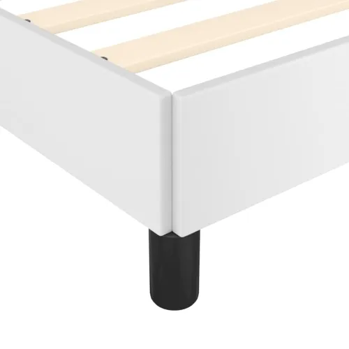 Okvir za krevet s uzglavljem bijeli 200x200 cm od umjetne kože - Bijela 200 x 200 cm Obično s čavlima Cijena