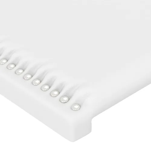 Okvir za krevet s uzglavljem bijeli 200x200 cm od umjetne kože - Bijela 200 x 200 cm Obično s čavlima Cijena