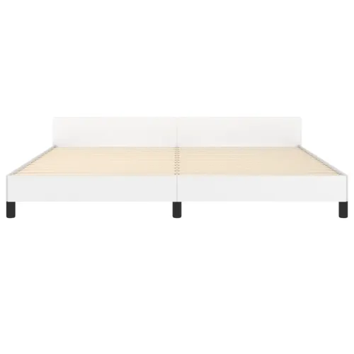 Okvir za krevet s uzglavljem bijeli 200x200 cm od umjetne kože - Bijela 200 x 200 cm gumbi Cijena