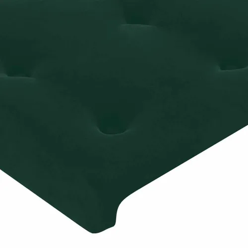Okvir za krevet bez madraca tamnozeleni 90x200 cm baršunasti - Tamnozelena 90 x 200 cm gumbi Tamnozelena Cijena