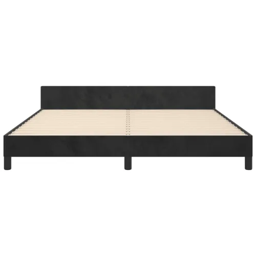 Okvir za krevet bez madraca crni 160x200 cm baršunasti - Crna 160 x 200 cm gumbi Crna Cijena