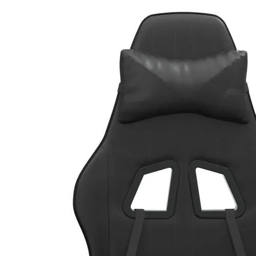 Gaming stolica od umjetne kože s osloncem za noge Crna - Crna 1 Sa naslonom za noge Crna Cijena