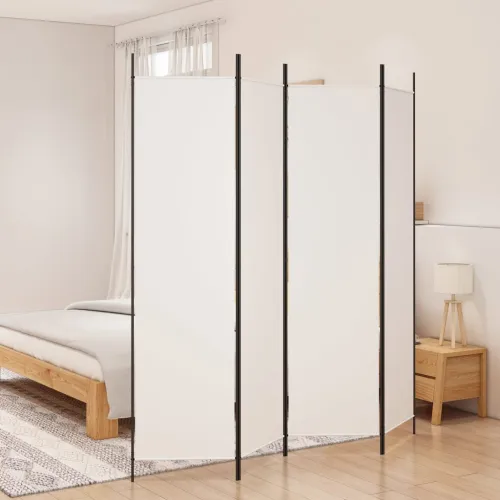 Paravan - Sobna pregrada s 4 panela bijela 200 x 200 cm od tkanine - Bijela 200 x 200 cm 1 1 Cijena