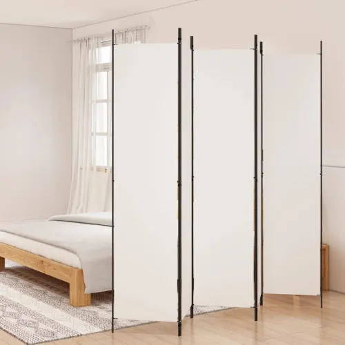 Paravan - Sobna pregrada s 5 panela bijela 250 x 220 cm od tkanine - Bijela 250 x 220 cm 1 1 Cijena