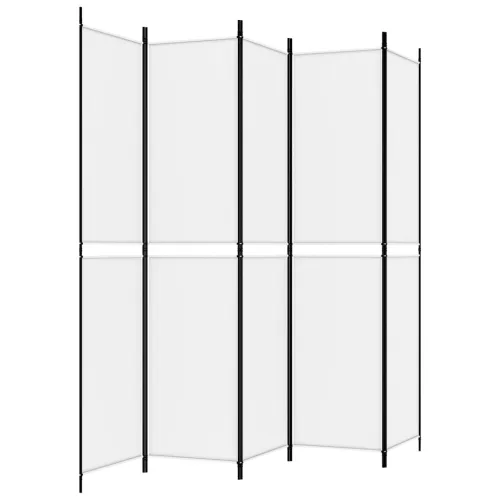 Paravan - Sobna pregrada s 5 panela bijela 250 x 220 cm od tkanine - Bijela 250 x 220 cm 1 1 Cijena