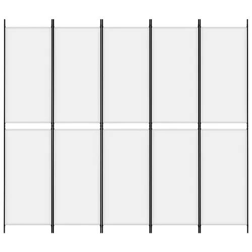 Paravan - Sobna pregrada s 5 panela bijela 250 x 220 cm od tkanine - Bijela 250 x 220 cm 1 1 Cijena