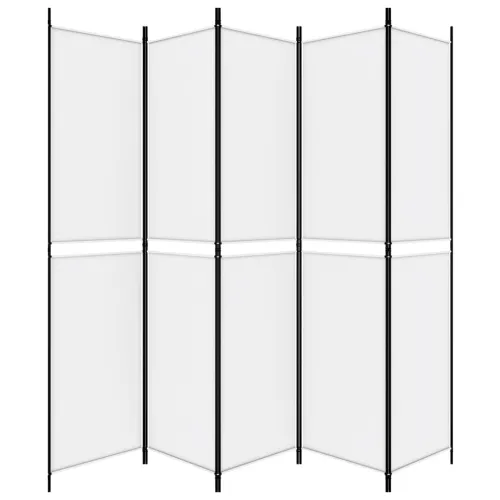 Paravan - Sobna pregrada s 5 panela bijela 250 x 220 cm od tkanine - Bijela 250 x 220 cm 1 1 Cijena