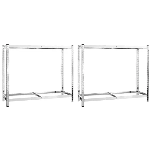 Stalci za gume s 2 razine 2 kom srebrni 110x40x110 cm čelični - Srebrno 110 x 40 x 110 cm 2 1 Cijena