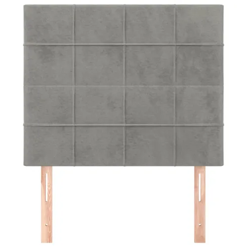 Uzglavlje svijetlosivo 90x5x118/128 cm baršunasto - Svjetlosiva 90 cm 1 Visoko Cijena