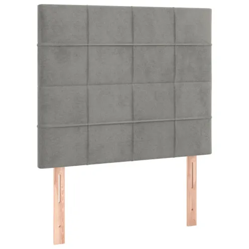 Uzglavlje svijetlosivo 90x5x118/128 cm baršunasto - Svjetlosiva 90 cm 1 Visoko Cijena