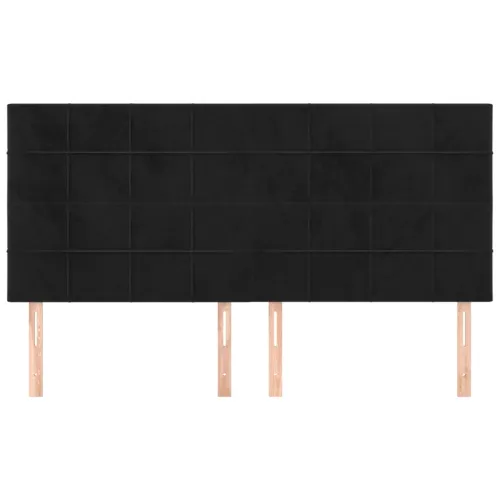 Uzglavlje Crno 180x5x118/128 cm Baršunasto - Crna 180 cm 1 Visoko Cijena