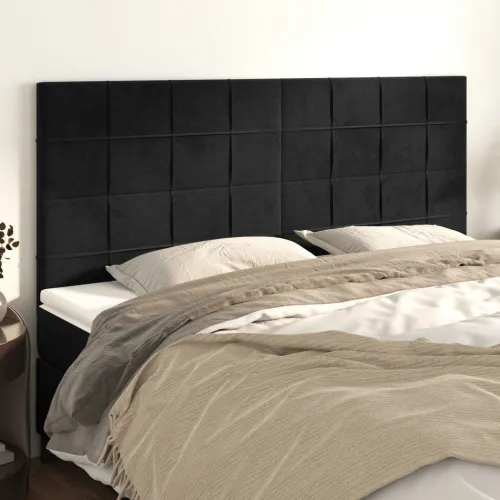 Uzglavlje Crno 180x5x118/128 cm Baršunasto - Crna 180 cm 1 Visoko Cijena