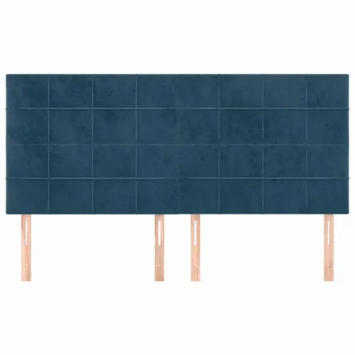 Uzglavlje tamnoplavo 180x5x118/128 cm baršunasto - Tamno plava 180 cm Visoko Cijena