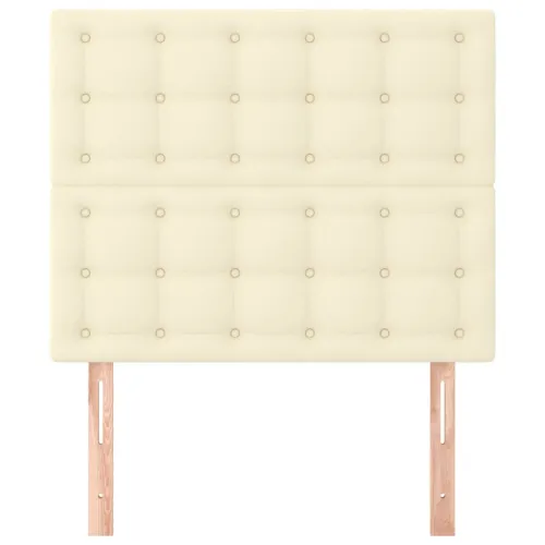 Uzglavlje krem boje 80x5x118/128 cm umjetna koža - Krema 80 cm 1 Visoko Cijena