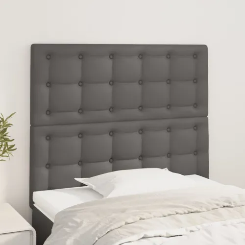 Uzglavlje sivo 80x5x118/128 cm umjetna koža - Siva 80 cm 1 Visoko Cijena
