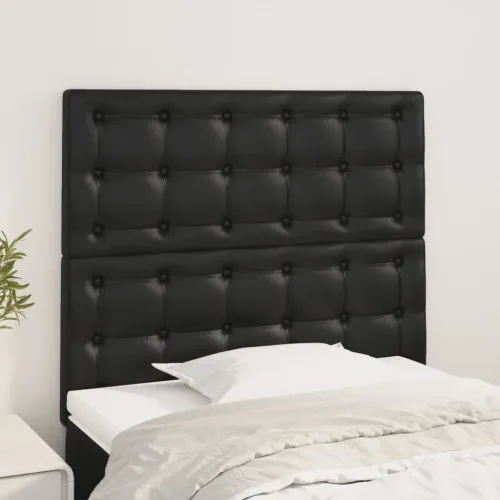 Uzglavlje crno 90x5x118/128 cm umjetna koža - Crna 90 cm 1 Visoko Cijena