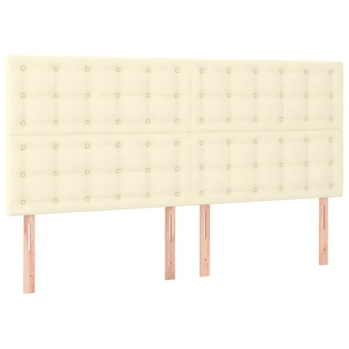 Uzglavlje krem boje 160x5x118/128 cm umjetna koža - Krema 160 cm 1 Visoko Cijena