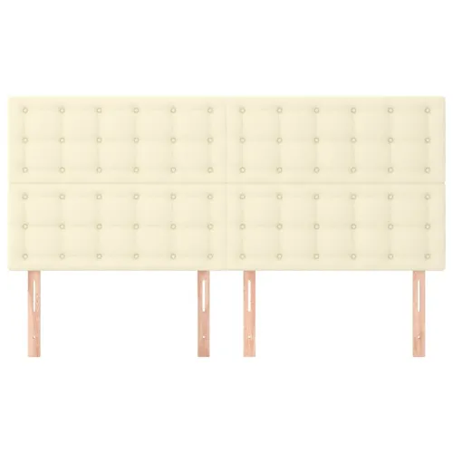 Uzglavlje krem boje 160x5x118/128 cm umjetna koža - Krema 160 cm 1 Visoko Cijena