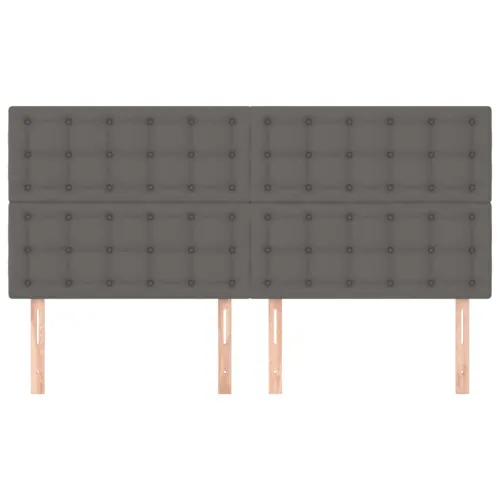 Uzglavlje sivo 180x5x118/128 cm umjetna koža - Siva 180 cm 1 Visoko Cijena