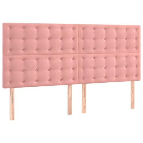 Uzglavlje roza 160x5x118/128 cm baršunasto - Ružičasta 160 cm Visoko Cijena