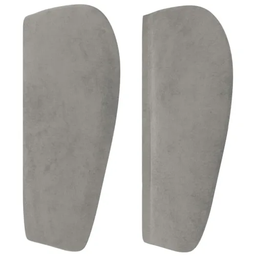 Uzglavlje s ušima svjetlosivo 83x23x78/88 cm baršunasto - Svjetlosiva 83 x 23 x 78/88 cm 1 Svjetlosiva Cijena