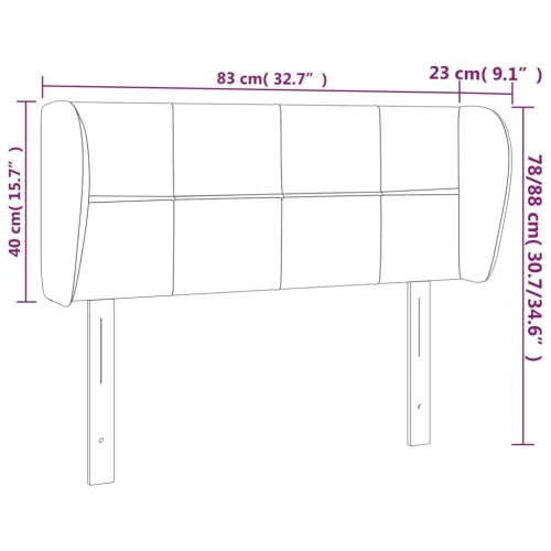 Uzglavlje s ušima svjetlosivo 83x23x78/88 cm baršunasto - Svjetlosiva 83 x 23 x 78/88 cm 1 Svjetlosiva Cijena