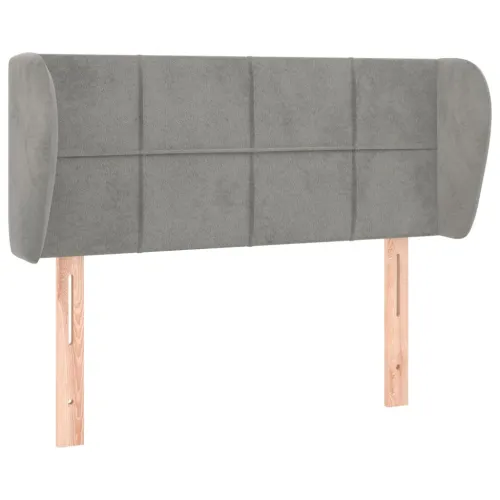 Uzglavlje s ušima svjetlosivo 83x23x78/88 cm baršunasto - Svjetlosiva 83 x 23 x 78/88 cm 1 Svjetlosiva Cijena