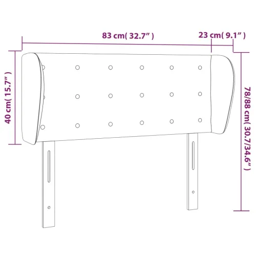 Uzglavlje s ušima boja cappuccina 83x23x78/88 cm umjetna koža - Boja cappuccina 83 x 23 x 78/88 cm 1 Boja cappuccina Cijena